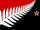 NZ flag design Silver Fern (Black, White & Red) by Kyle Lockwood.svg