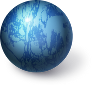 Floating Glass Orb - Blue Equipped