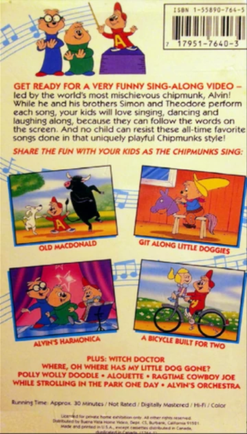 SING-ALONGS: Ragtime Cowboy Joe (VHS) | Alvin and the Chipmunks