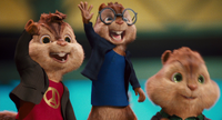 Chipmunks greeting Dave during the concert