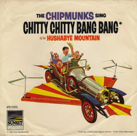 The Chipmunks sing Chitty Chitty Bang Bang Single Cover