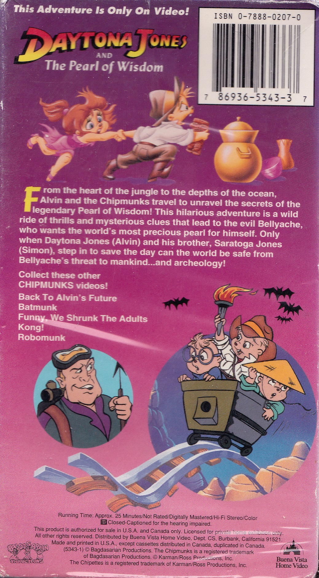 Daytona Jones and the Pearl of Wisdom (VHS) | Alvin and the