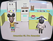 Amanda and Wooly in the Kitchen.