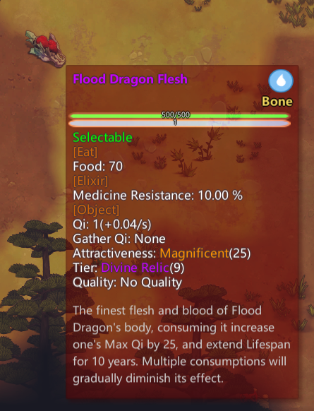 Flood Dragon Flesh, Amazing Cultivation Simulator Wiki