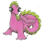 Serendipity the Pink Dragon book illustration of character