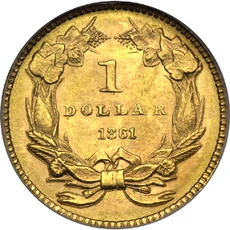 1861 gold us dollar