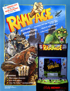 Arcade advertisement poster with George in the forefront of the trio posed for a bro-fist.