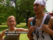 Alison & Donny eliminated after took the slower bus.