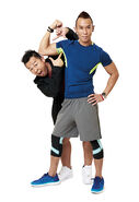 An alternate promotional photo of JK & Mike for The Amazing Race Asia.