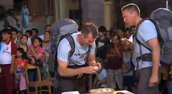 Shane & Andrew eating Balut in the Philippines