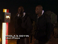 Shola & Doyin were eliminated from the race in 8th place.
