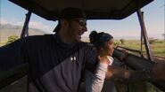 Vanessa & Ralph in a Safari vehicle during the eighth leg.