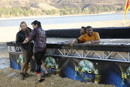 Mike & Rochelle, along with Libby & CJ, doing the starting task.