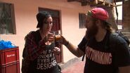 Mike & Rochelle drinking sugarcane.