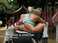 Meghan & Cheyne winning the first leg.