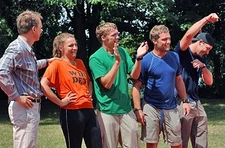 The Linzes celebrate winning The Amazing Race: Family Edition.