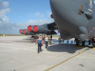 Dustin & Kandice double-checking the airplane is clean on Leg 12.