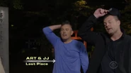 Art & JJ eliminated after taking a 4-hour penalty from the second Roadblock.