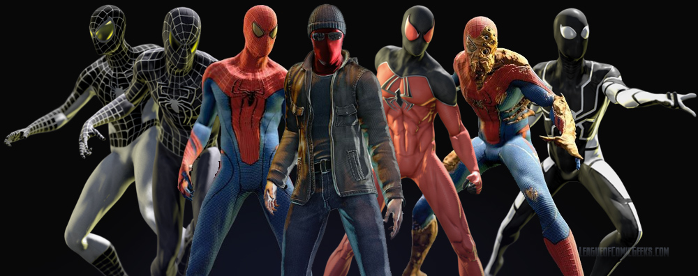 amazing spider man game costumes