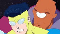 Invincible fighting Allen the Alien