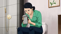 Debbie reads Darkblood's notepad