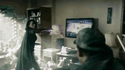 Kenji being blasted by Stormfront