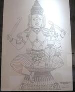 Line drawing of Lord Bhavanishankar