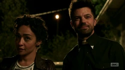 Jesse and Tulip prepare to beat Carlos down