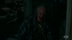 Denis feeds on a Grail operative