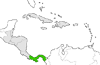 Mapa de Panamá en Centroamérica