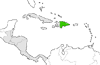 Mapa de República Dominicana en Centroamérica