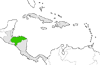 Mapa de Honduras en Centroamérica