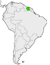 Mapa de Surinam en Sudamérica