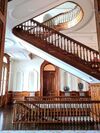 Koa-wood-staircase-in-iolani-palace-in-hawaii