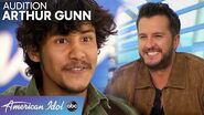 Luke Bryan Asks Idol Auditioner Arthur Gunn To Open For Him In Detroit - American Idol 2020