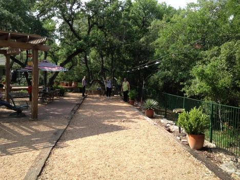 The petanque court at Fernando's house.