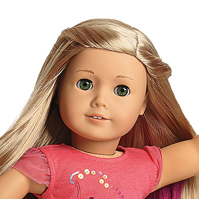 american girl doll with short blonde hair