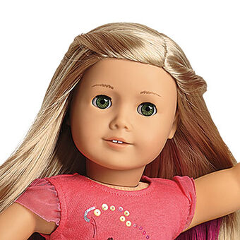 american girl doll blonde hair green eyes