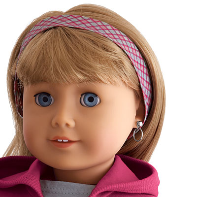 American girl doll with shop earrings