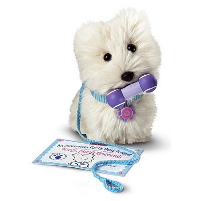 american girl doll white dog