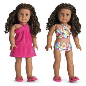 American girl doll top swimmer