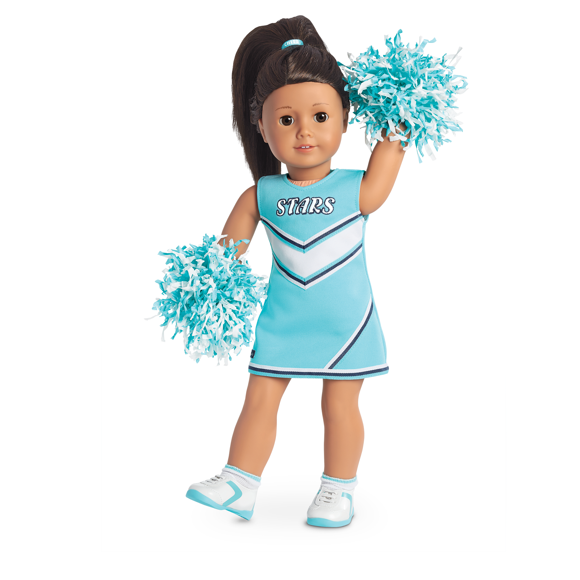 Blue and Orange Cheerleader Outfit for American Girl Dolls