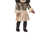 Sparkly Skirt and Fur-Trim Top