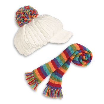 Hopscotch Hat and Scarf Set