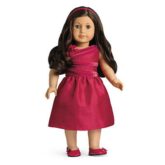 american girl red holiday dress