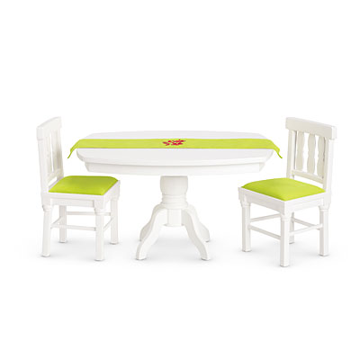 American doll table and shop chairs