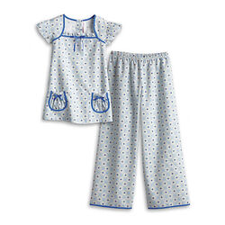 Molly Texas Boots Girls Pima Cotton Pajamas