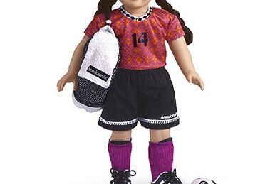 1996 Pleasant Company American Girl Doll Soccer 11 Yellow Jersey Outfit  Ball Set