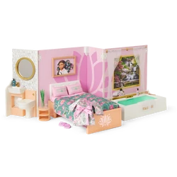 Back view of the American Girl Hotel and Spa.