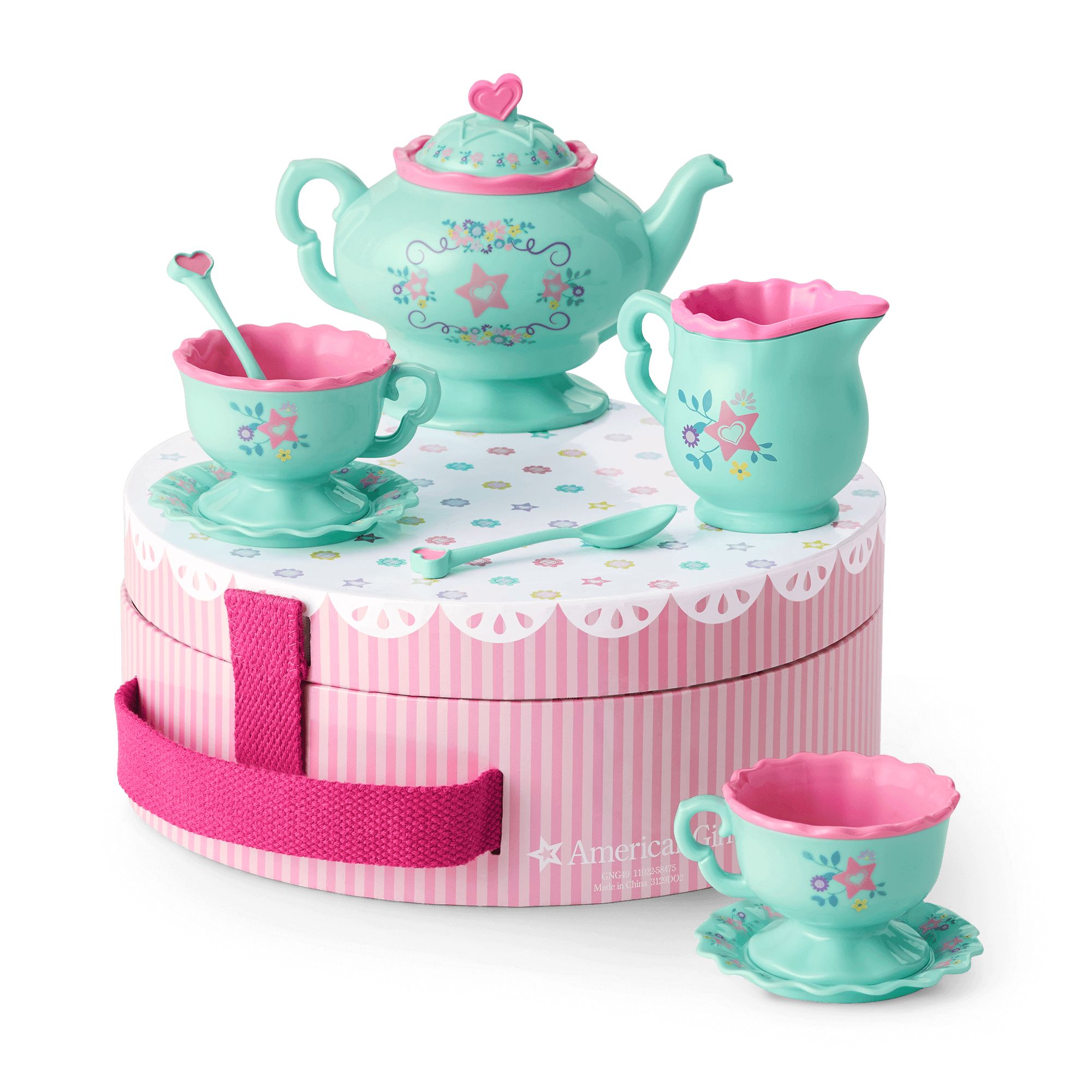 American girl hot sale doll tea set